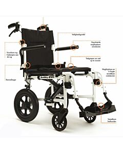 Bobby lichtgewicht transport reis rolstoel